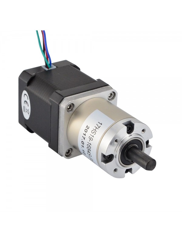 Stepperonline Nema 17 Geared Stepper Motor Bipolar L48mm W Gear Ratio 511 Planetary Gearbox 9097